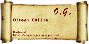 Oltean Galina névjegykártya